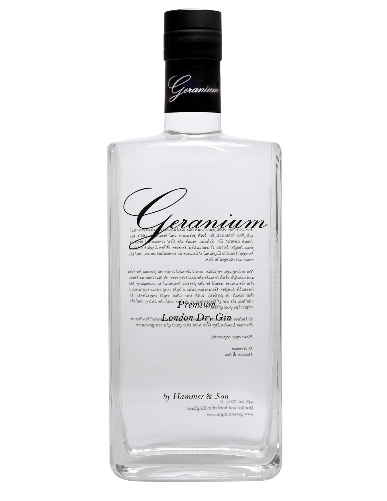 Geranium Gin 44°, the everyday London Dry bottle.
